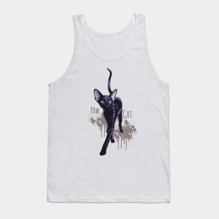 black cat paw Tank Top